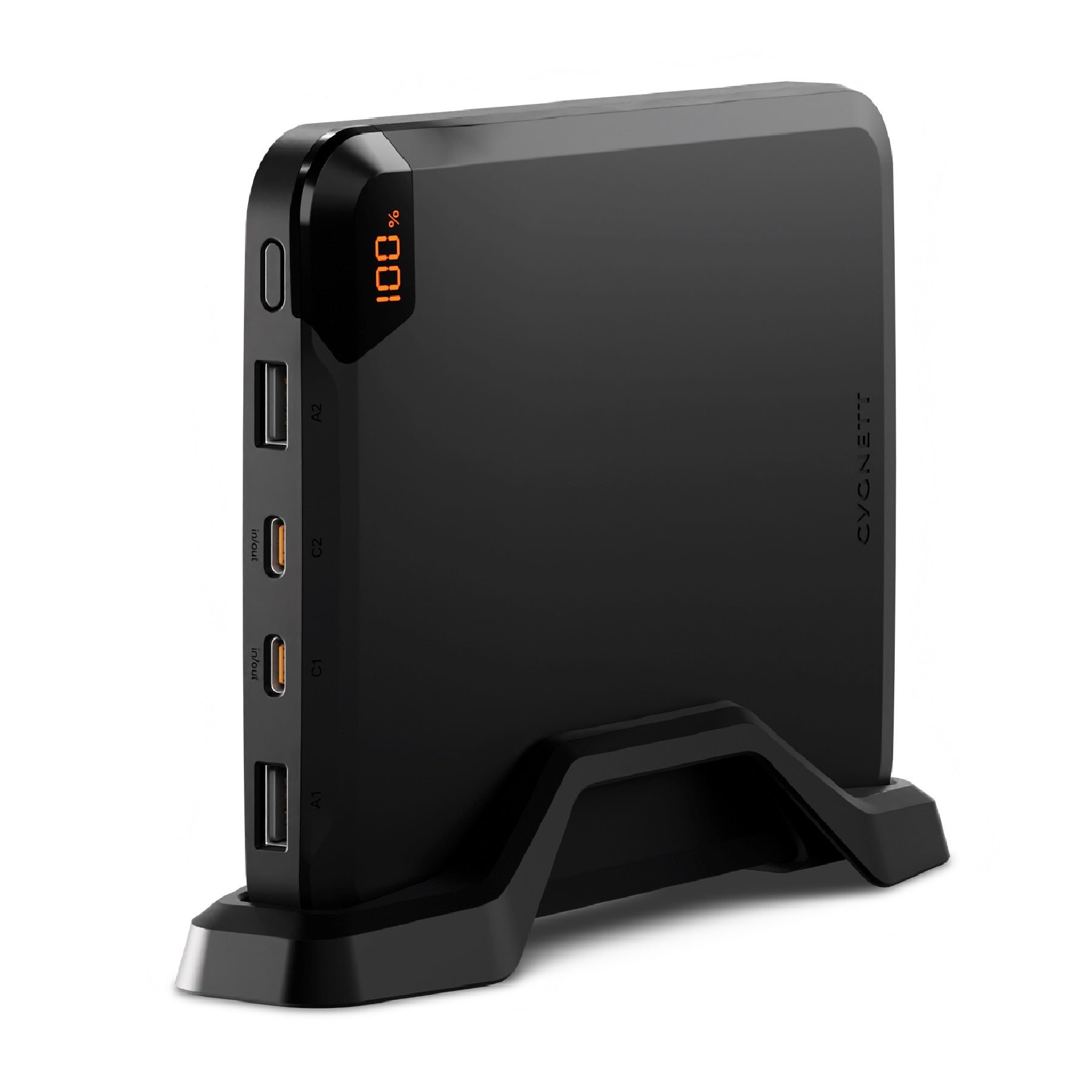 Cygnett ChargeUp VertPWR 25K mAh Laptop Power Bank + USB-C Cable (40CM) + Stand - Obsidian (CY512... - Image 4
