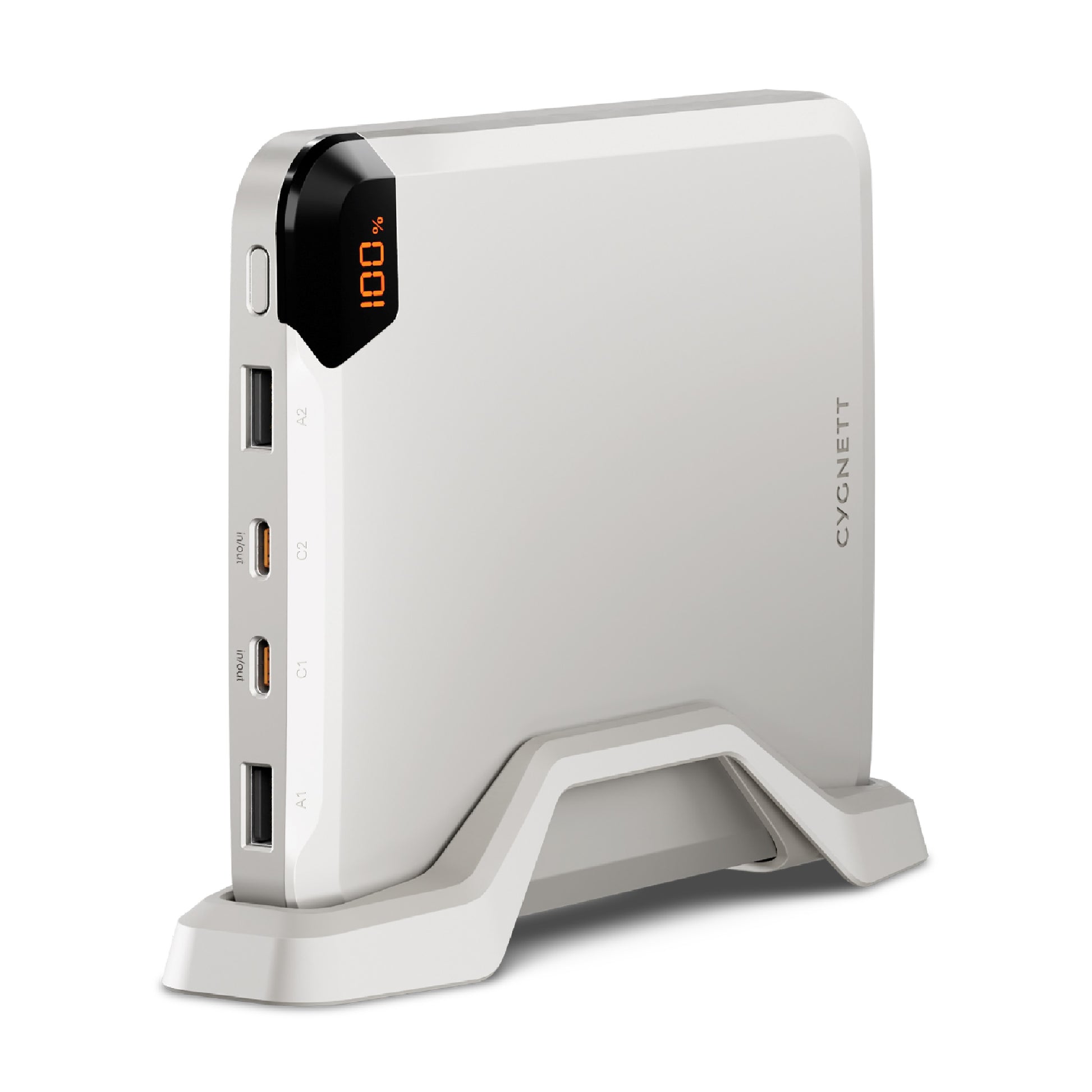 Cygnett ChargeUp VertPWR 25K mAh Laptop Power Bank + USB-C Cable (40CM) + Stand - Champagne (CY51... - Image 4