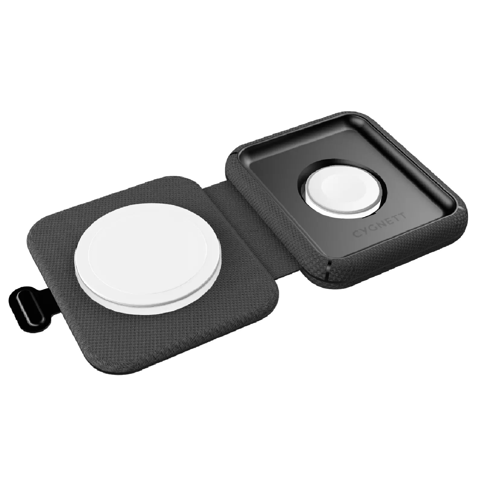 Cygnett MagTravel Qi2.0 2-in-1 Wireless Charger - Black (CY5138WIRDE), 1.2M USB-C Cable,15W, Comp... - Image 3
