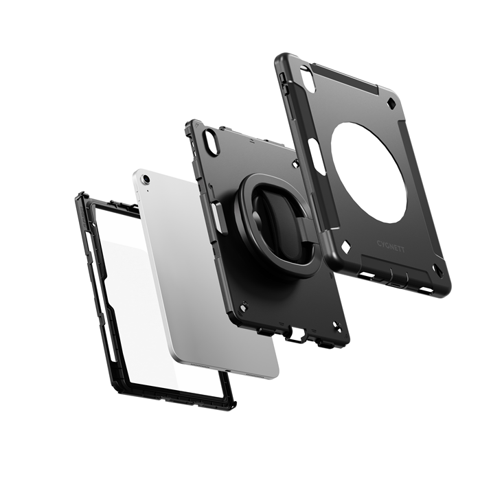 Cygnett GripStand Apple iPad Air (13') (M2/M3) Case -Black(CY5203CPGRP), Built-in Screen Protecto... - Image 3