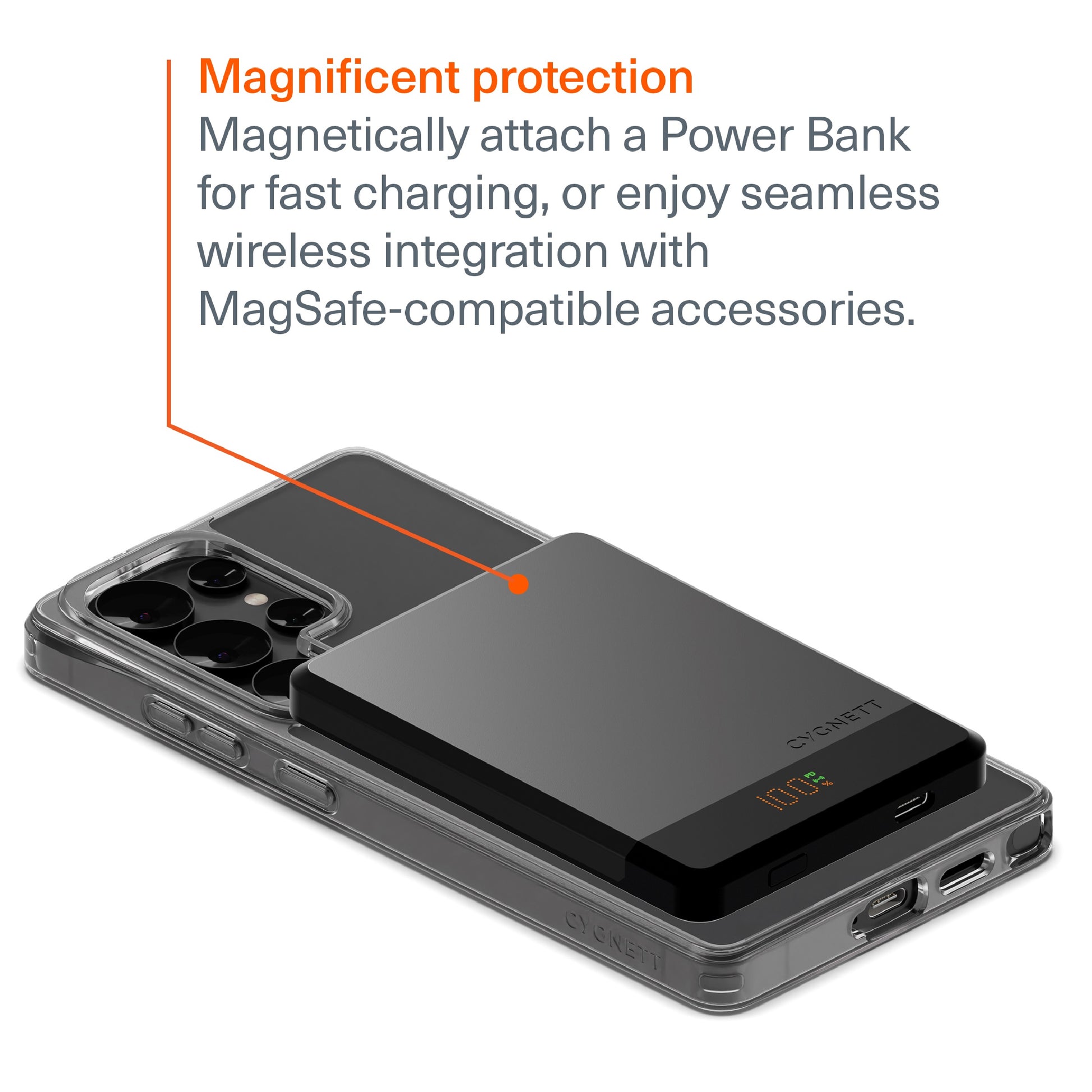 Cygnett AeroMag Samsung Galaxy S25 Ultra 5G (6.9') Clear Magnetic Case- (CY5288CPAEG),Anti-Yellow... - Image 3