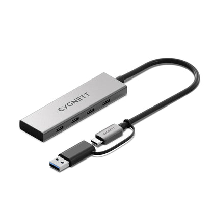 Cygnett Unite 4-in-1 USB-C to USB-C Hub- White(CY5390CYHUB)4x USB-C Ports,10Gbps Transfer,Alumini...