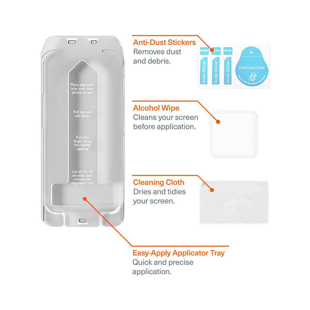 Cygnett CeramicShield Apple iPhone Air (6.5') Tempered Glass Screen Protector - (CY5534CPTGL), Dr... - Image 4