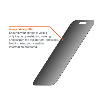 Cygnett Apple iPhone 17 Pro (6.3') 4-Way Privacy Screen Protector - (CY5541CPTGL), Edge-to-Edge,... - Image 3