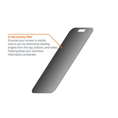 Cygnett Apple iPhone 17 Pro Max (6.9') 4-Way Privacy Screen Protector - (CY5542CPTGL), Edge-to-Ed... - Image 3