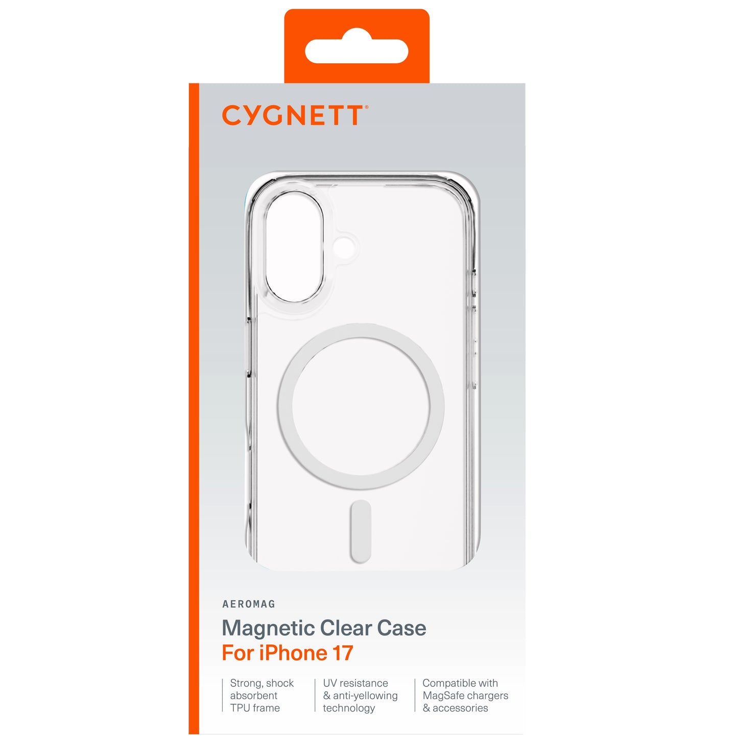 Cygnett AeroMag Apple iPhone 17 (6.3') Magnetic Clear Case - (CY5552CPAEG), TPU Frame, Anti-Yello... - Image 4