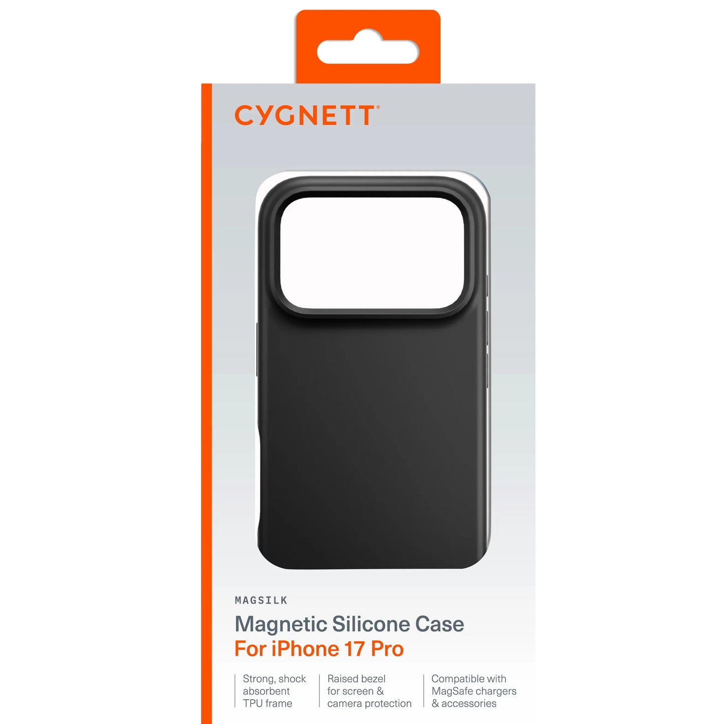 Cygnett MagSilk Apple iPhone 17 Pro (6.3') Magnetic Silicone Case - Black (CY5558CPMAS), TPU Fram... - Image 4