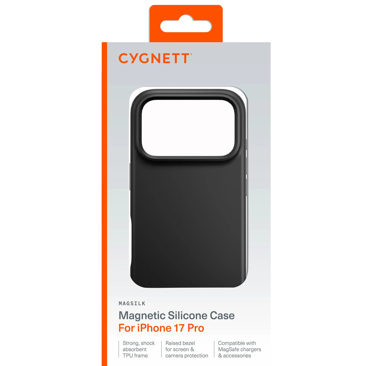 Cygnett MagSilk Apple iPhone 17 Pro (6.3') Magnetic Silicone Case - Black (CY5558CPMAS), TPU Fram... - Image 4