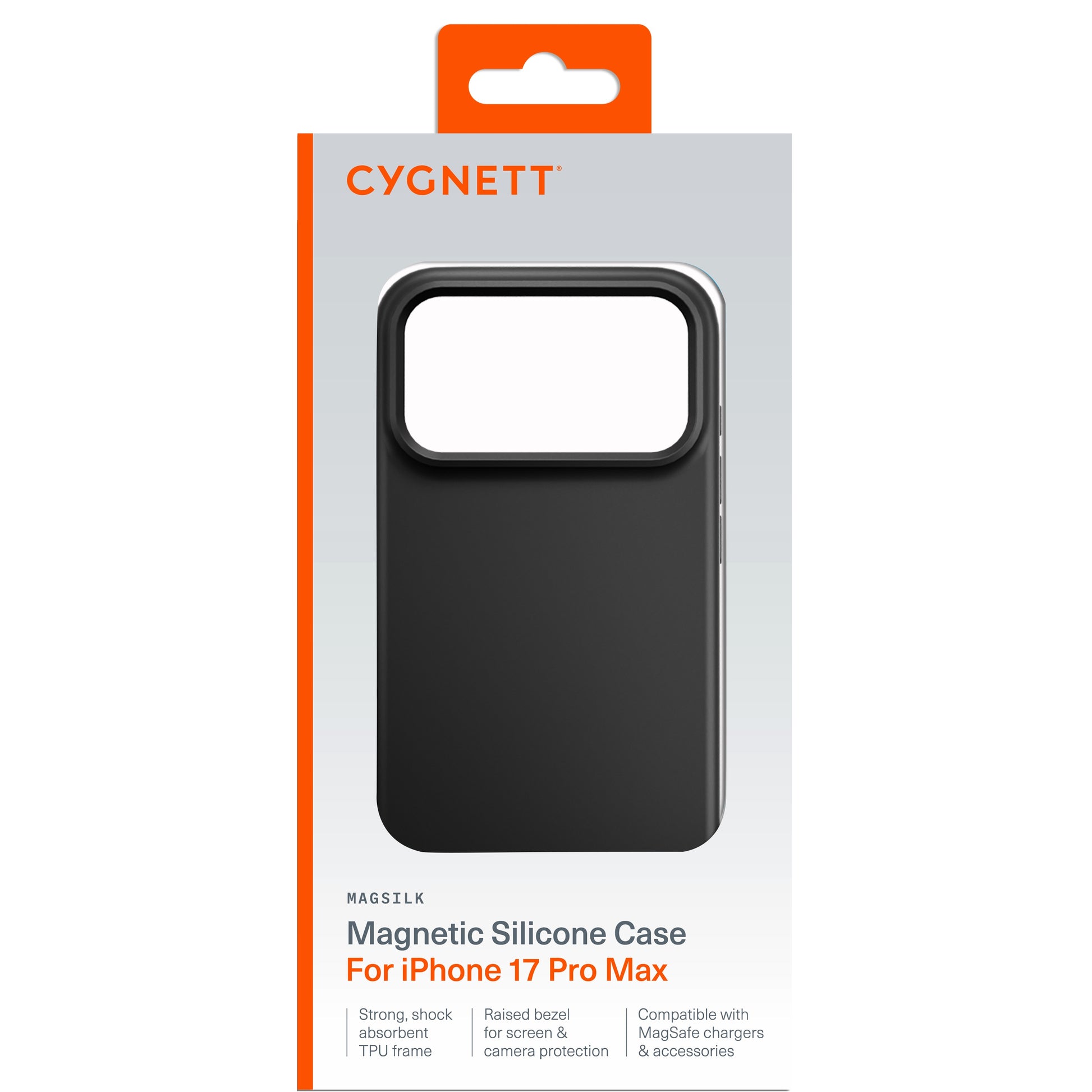 Cygnett MagSilk Apple iPhone 17 Pro Max  (6.9') Magnetic Silicone Case - Black (CY5559CPMAS), TPU... - Image 4