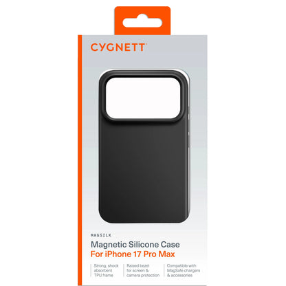 Cygnett MagSilk Apple iPhone 17 Pro Max  (6.9') Magnetic Silicone Case - Black (CY5559CPMAS), TPU... - Image 4