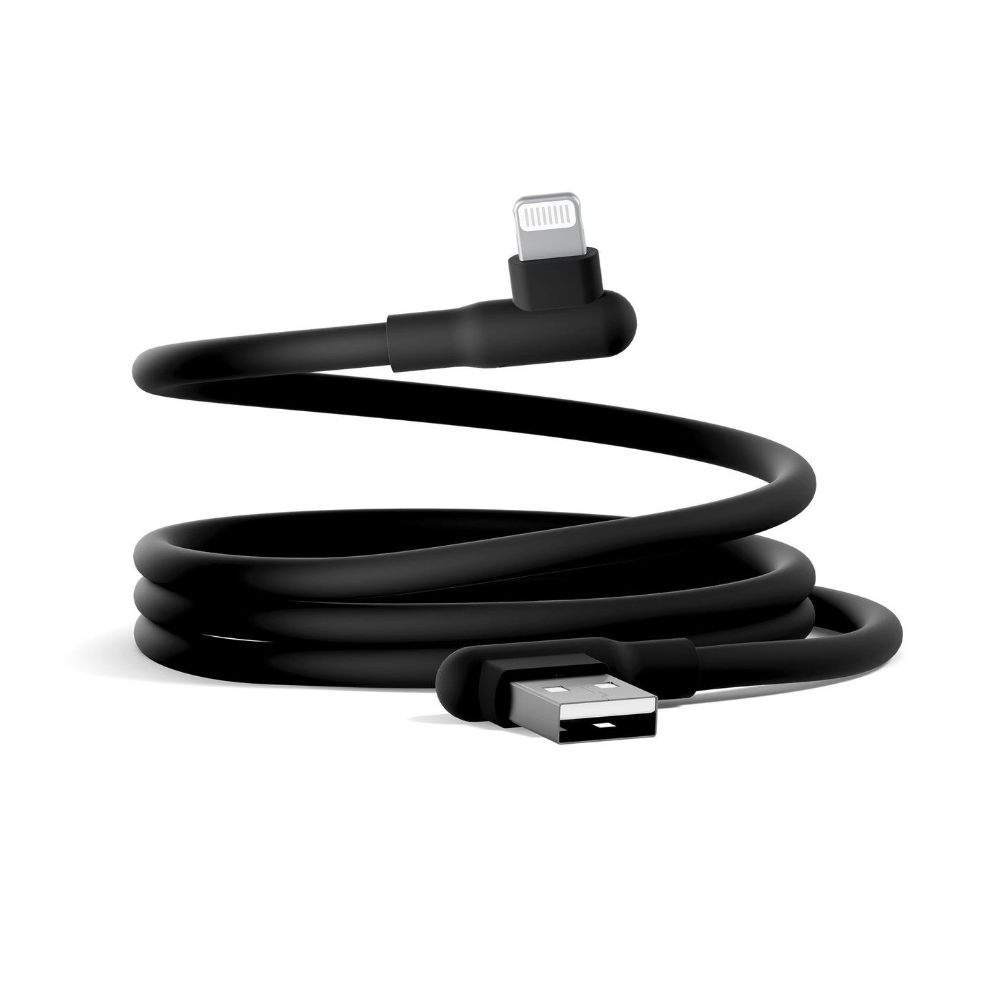 Cygnett DriveSync Right Angled Silicone Lightning to USB-A Cable (0.7M) - (CY5667CCACB), 2.4A/12W...