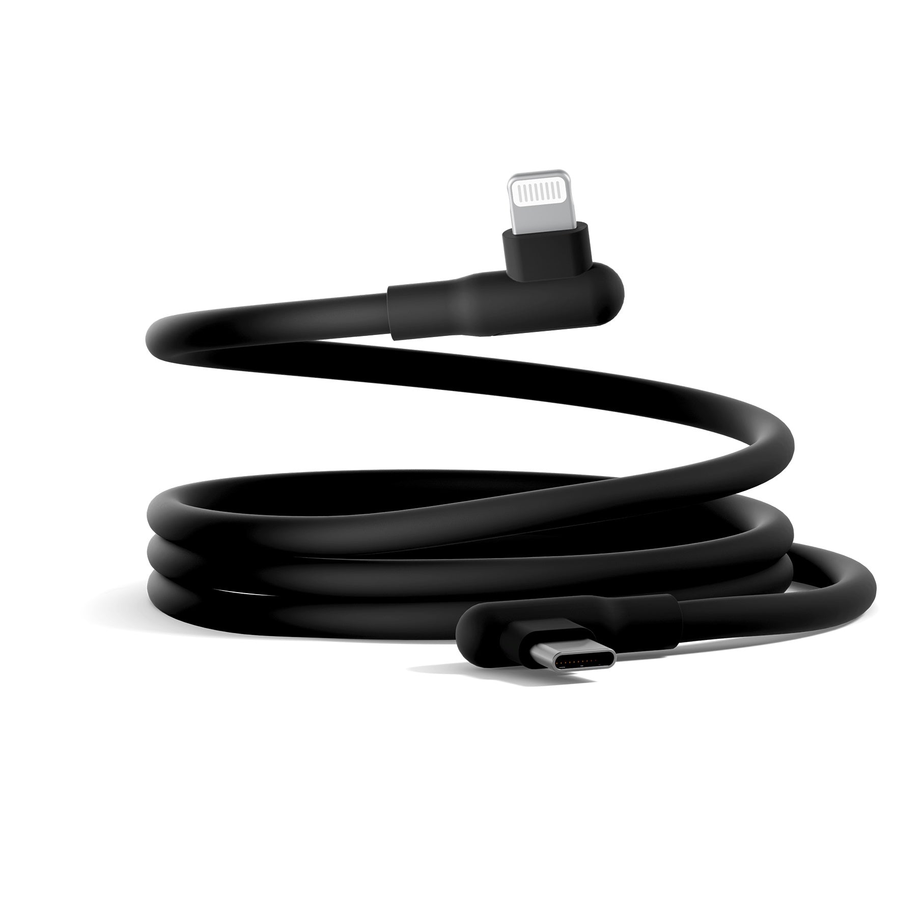 Cygnett DriveSync Right Angled Silicone Lightning to USB-C Cable (0.7M) - (CY5668CCACB), 3A/30W,...
