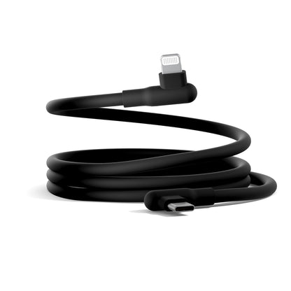 Cygnett DriveSync Right Angled Silicone Lightning to USB-C Cable (0.7M) - (CY5668CCACB), 3A/30W,...
