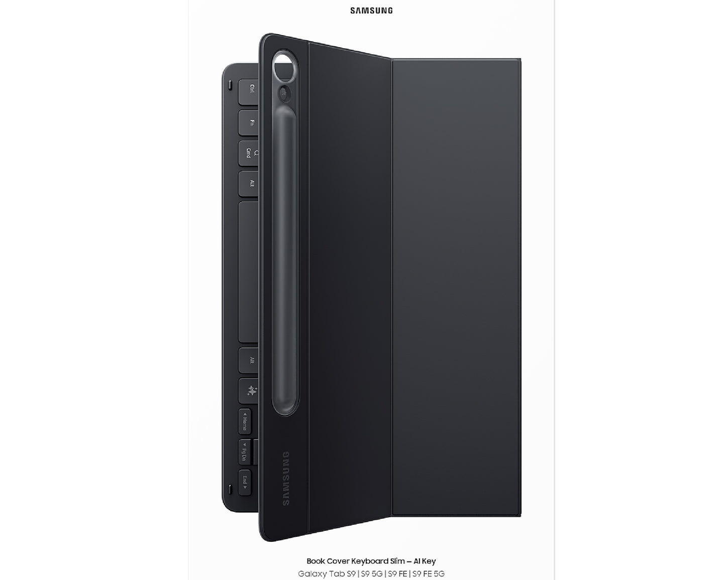 Samsung Galaxy Tab S10 Lite /S10 FE / Tab S9 / S9 FE Book Cover Keyboard Slim - Black(EF-DX720UBE... - Image 4