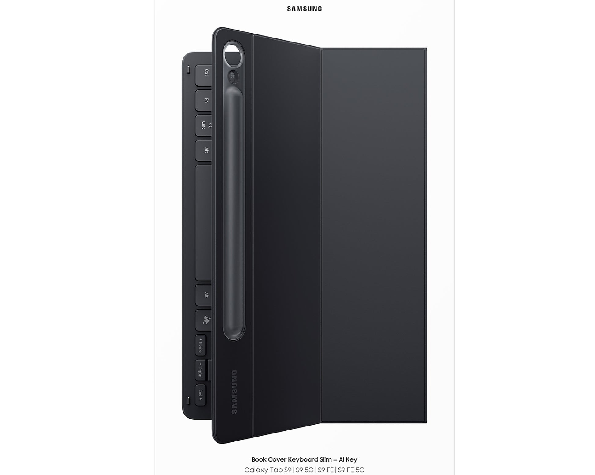 Samsung Galaxy Tab S10 Lite /S10 FE / Tab S9 / S9 FE Book Cover Keyboard Slim - Black(EF-DX720UBE... - Image 4
