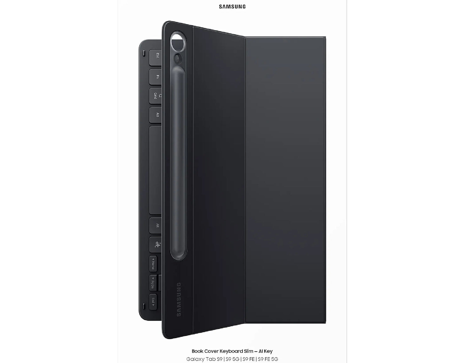 Samsung Galaxy Tab S10 Lite / S10 FE / Tab S9 / S9 FE Book Cover Keyboard Slim - Black(EF-DX720UB... - Image 4