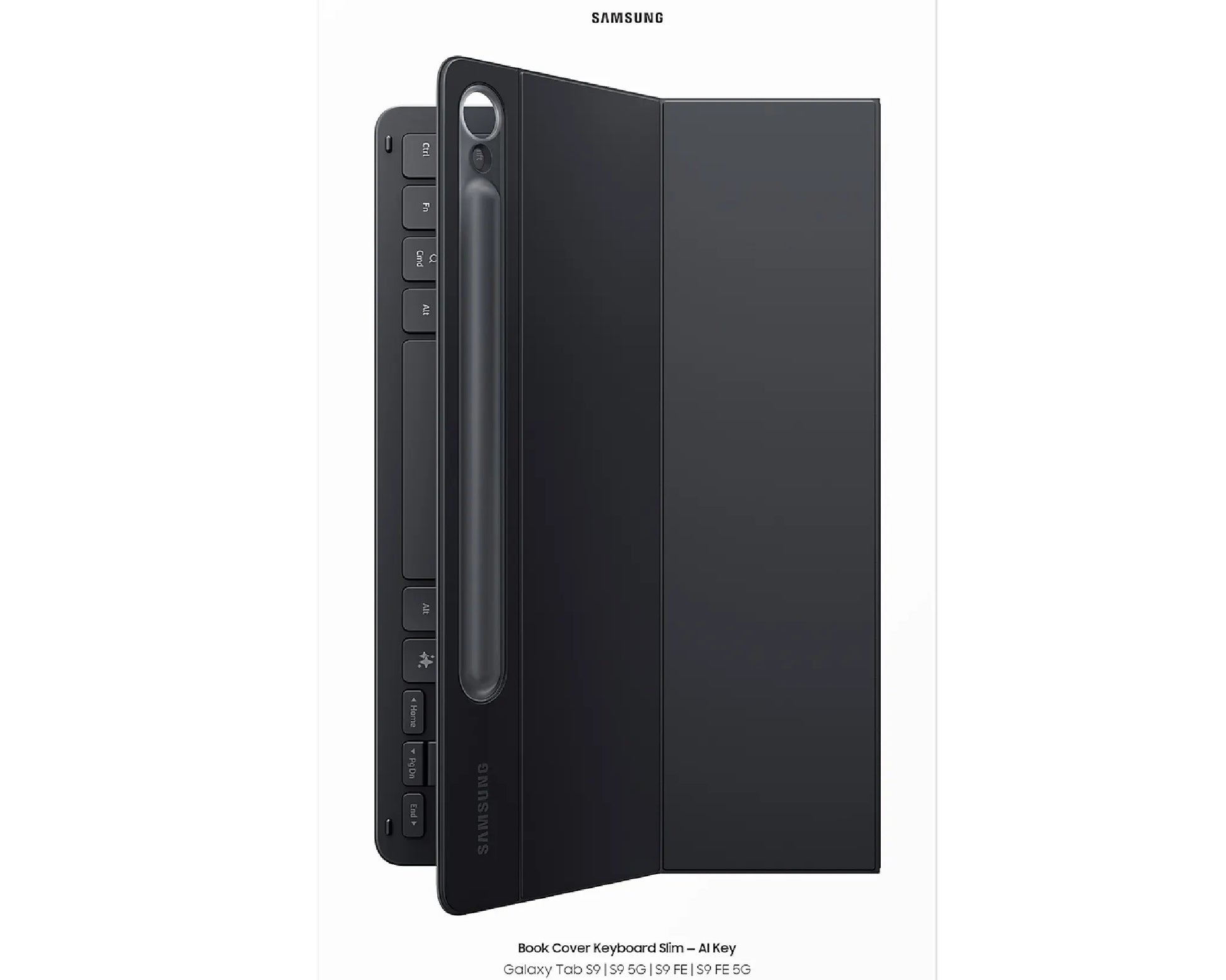 Samsung Galaxy Tab S10 Lite / S10 FE / Tab S9 / S9 FE Book Cover Keyboard Slim - Black(EF-DX720UB... - Image 4