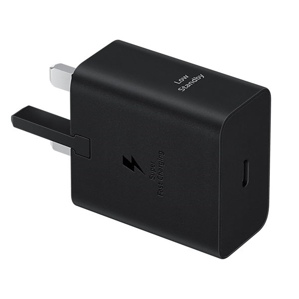 Samsung 25W GaN USB-C Fast Wall Charger - Black(EP-T2510NBEGAU), 1x USB-C, Supports up to 25W, Co...