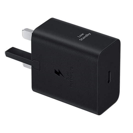 Samsung 25W GaN USB-C Fast Wall Charger - Black(EP-T2510NBEGAU), 1x USB-C, Supports up to 25W, Co...