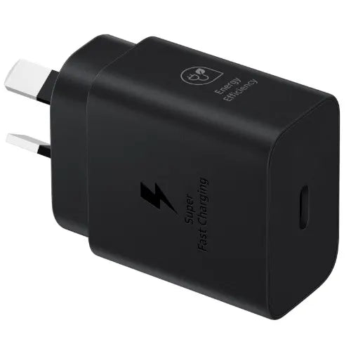 Samsung 25W GaN USB-C Fast Wall Charger - Black(EP-T2510NBEGAU), 1x USB-C, Supports up to 25W, Co...