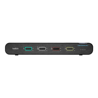 Belkin Universal 2nd Gen Secure KVM Switch, 4-Port Single Head w/ CAC - Black (F1DN104KVM-HA-4)...