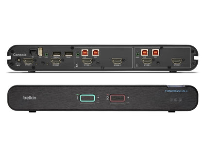 Belkin Universal 2nd Gen Secure KVM Switch, 2-Port Dual Head w/CAC - Belkin (F1DN202KVM-UN-4) - K...