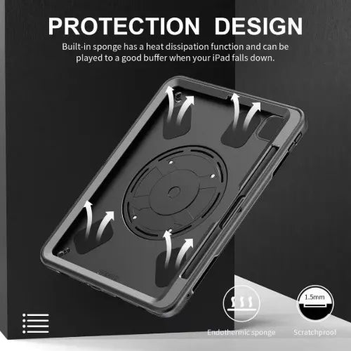 USP Rugged Apple iPad Pro (13') (M5/M4) (8th/7th Gen) Case Black - Built-in-Kickstand, Hand  Shou... - Image 3