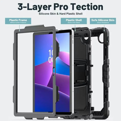 USP Rugged Lenovo Tab 10.1' Case Black - Built-in-Kickstand, Hand  Shoulder Strap, DropProof, Sho... - Image 3