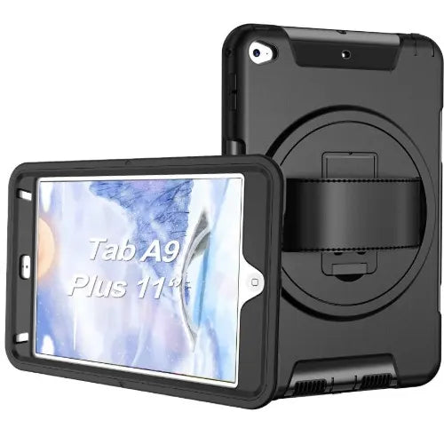 USP Rugged Samsung Galaxy Tab A11+ / Tab A9+ (11') Case Black - Built-in-Kickstand, Hand  Shoulde...