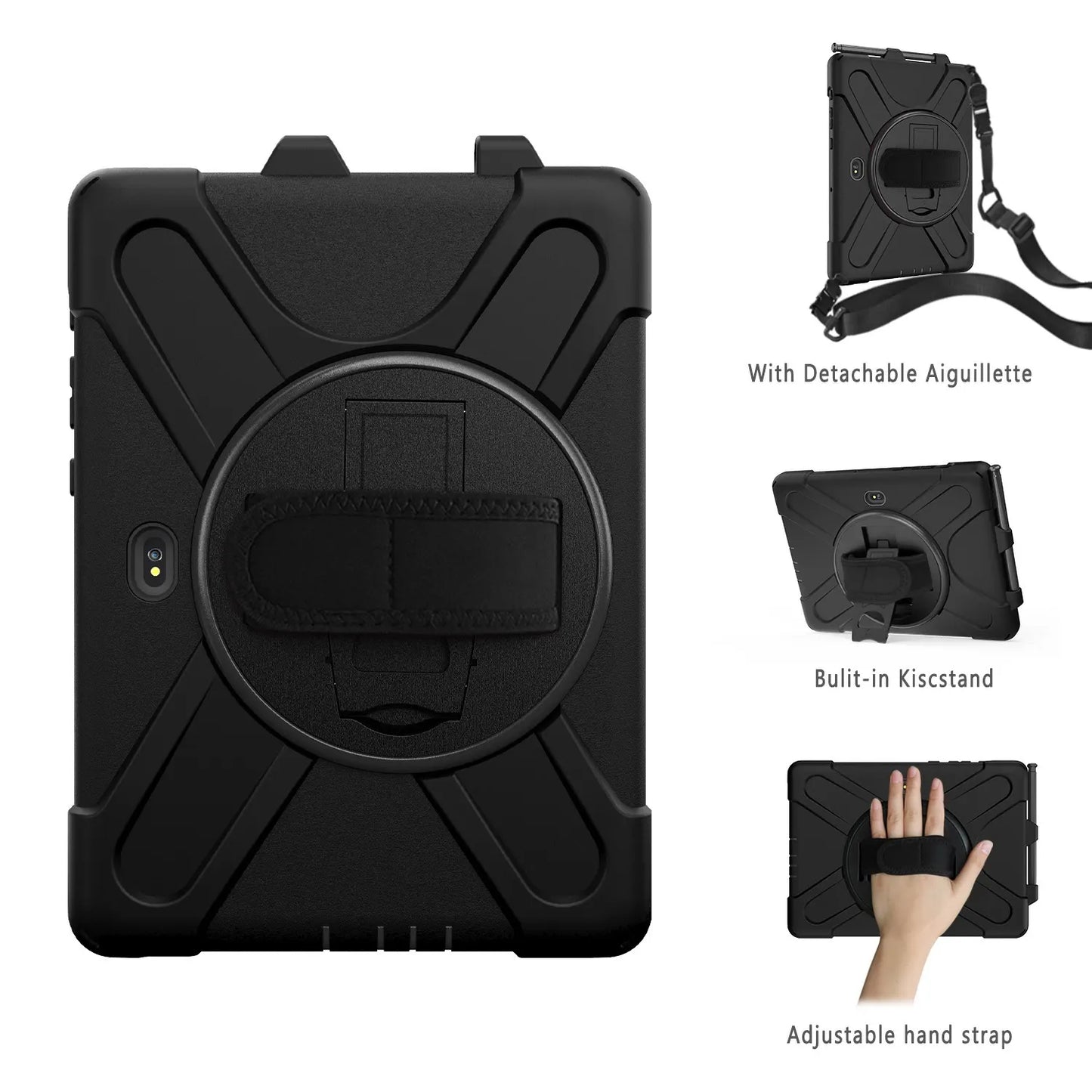 USP Rugged Samsung Galaxy Tab Active5 Pro/Tab Active4 Pro/Tab Active Pro (10.1') Case Black- Buil... - Image 2