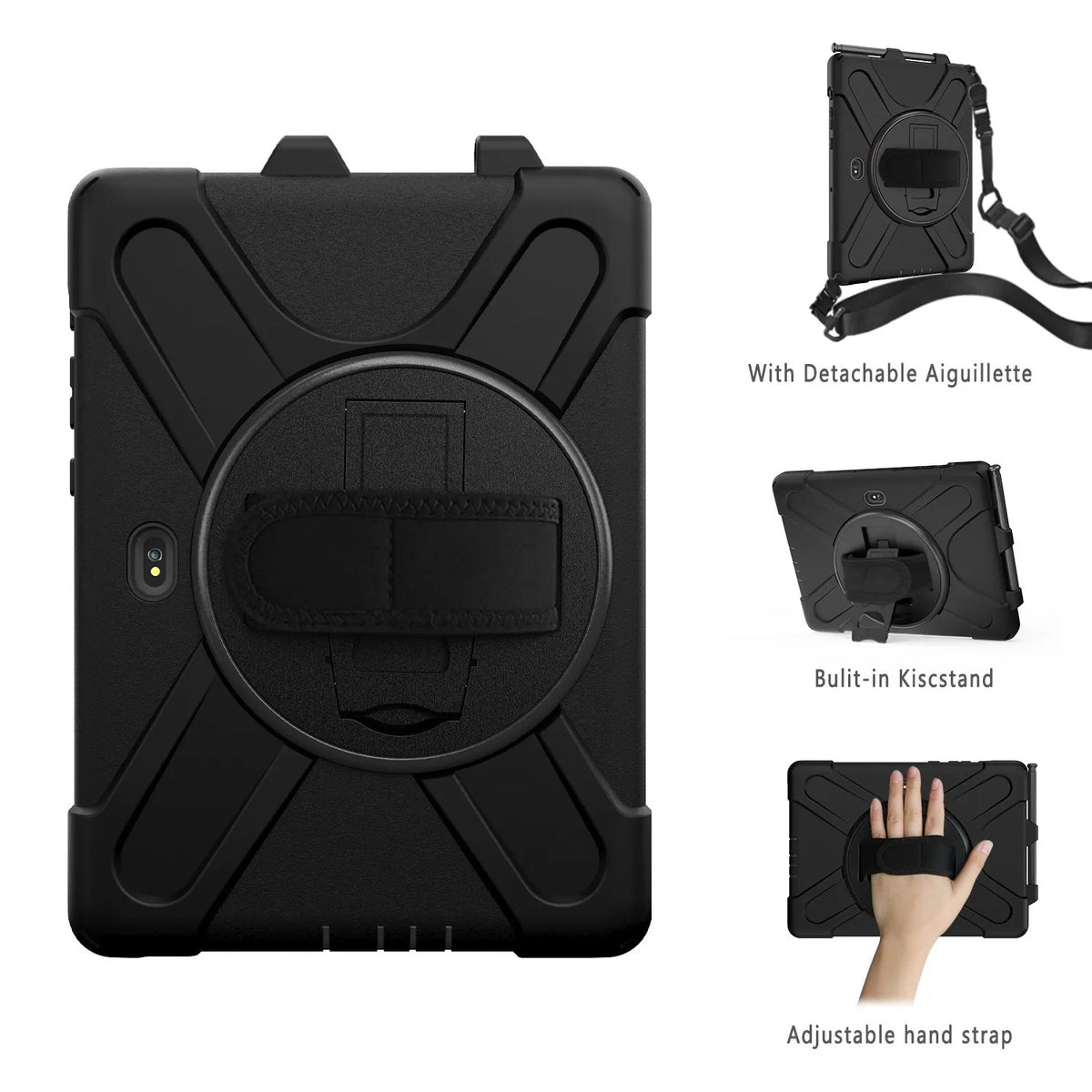 USP Rugged Samsung Galaxy Tab Active5 Pro/Tab Active4 Pro/Tab Active Pro (10.1') Case Black- Buil... - Image 2