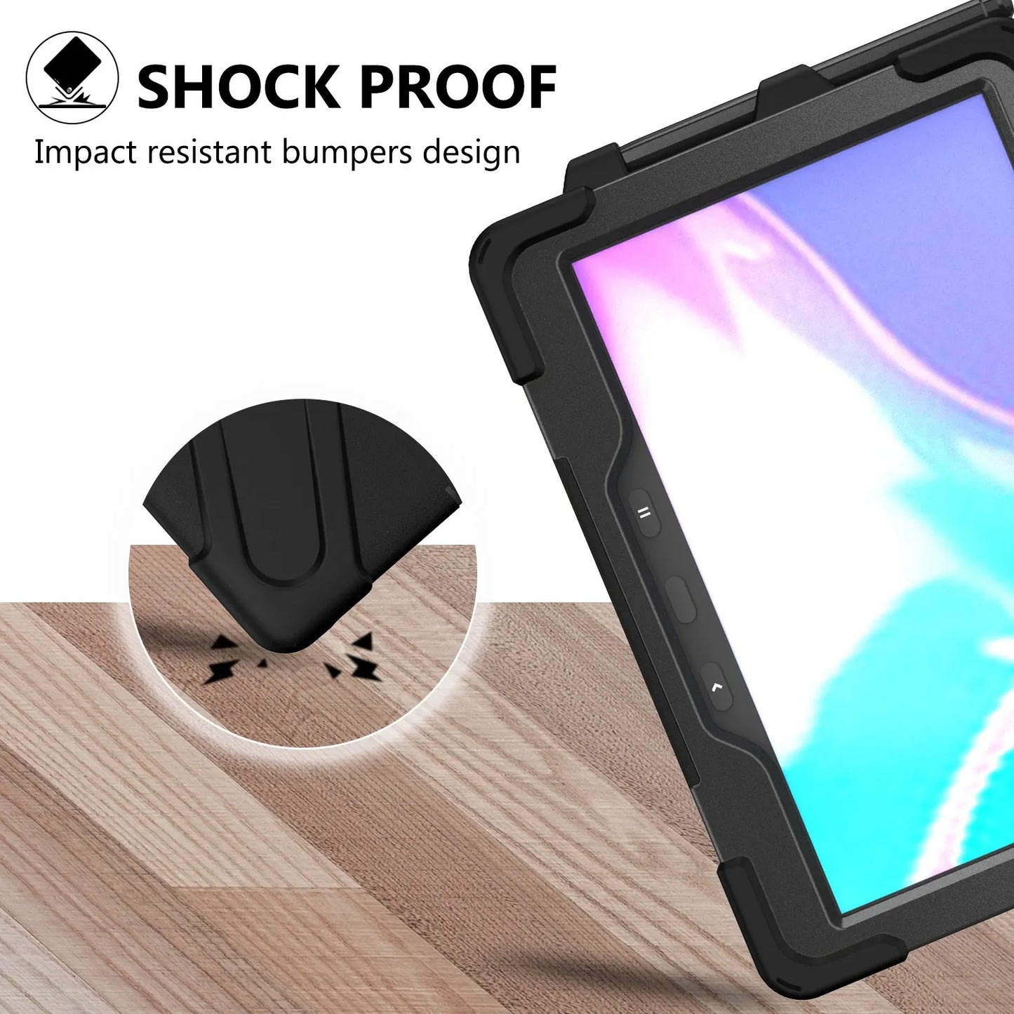 USP Rugged Samsung Galaxy Tab Active5 Pro/Tab Active4 Pro/Tab Active Pro (10.1') Case Black- Buil... - Image 3
