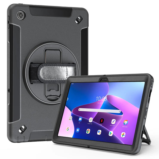 USP Rugged Lenovo Tab M11 (11') Case + Screen Protector Black - Built-in-Kickstand, Adjustable Ha...
