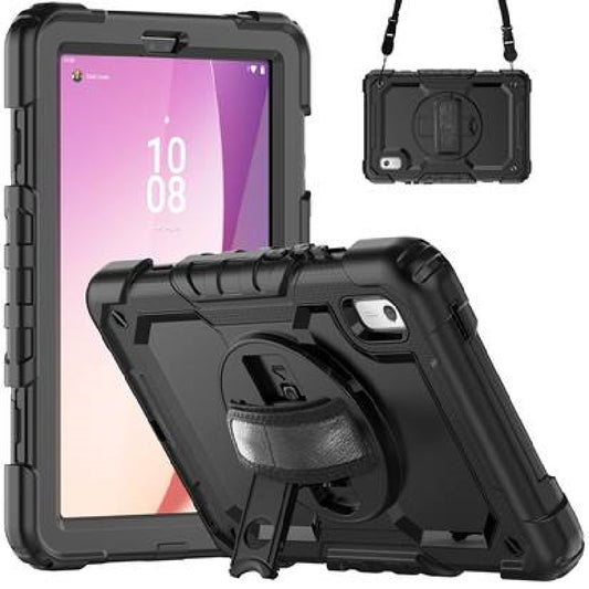 USP Rugged Lenovo Tab M9 (9') Case + Screen Protector Black - Built-in-Kickstand, Adjustable Hand...