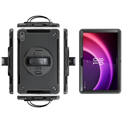 USP Rugged Lenovo Tab P11 (11') (2nd Gen) Case + Screen Protector Black - Built-in-Kickstand,Adju...