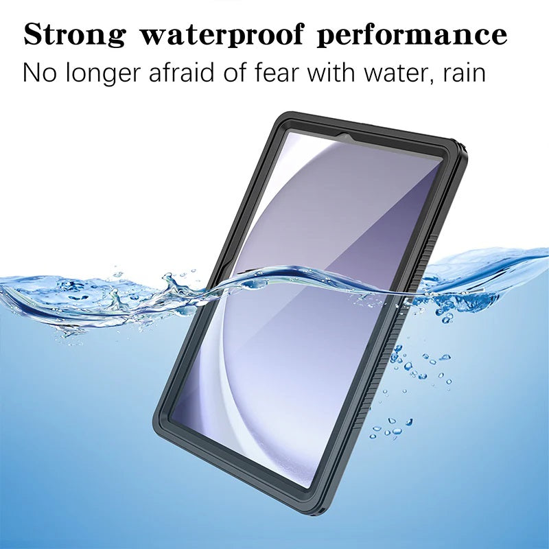USP Samsung Galaxy Tab A9+ WaterProof Case Clear- 360Â° Rotation, DustProof, SnowProof, ShockProo... - Image 4