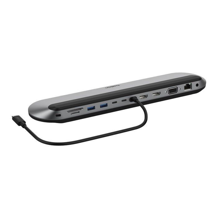 Belkin Connect Universal USB-C 11-in-1 Pro Docking Station - Grey (INC014btSGY), 100W PD, 10Gbps,...