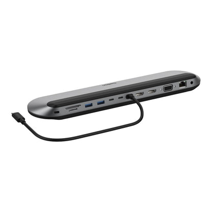 Belkin Connect Universal USB-C 11-in-1 Pro Docking Station - Grey (INC014btSGY), 100W PD, 10Gbps,...