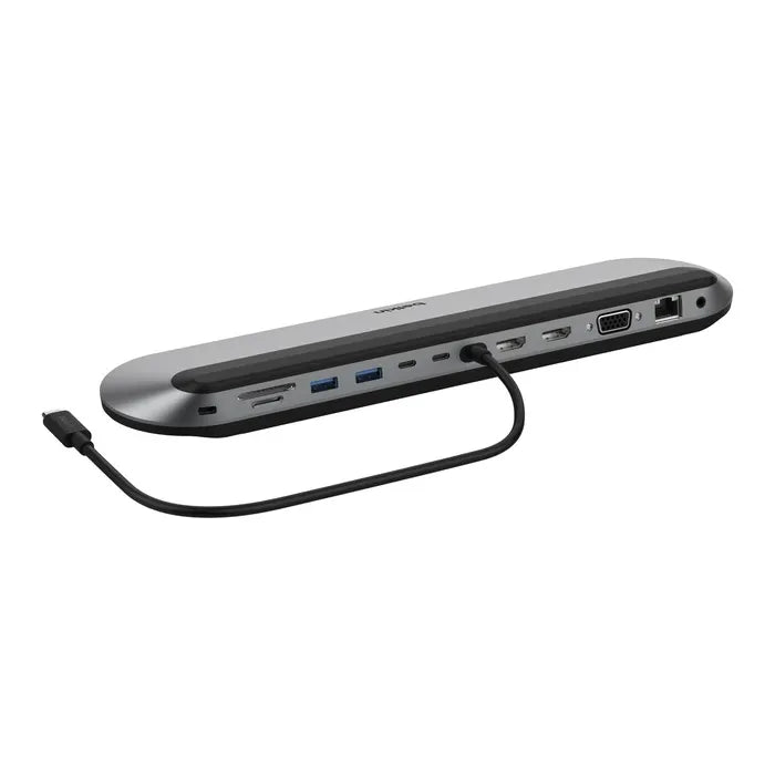 Belkin Connect Universal USB-C 11-in-1 Pro Dock+USB-C Cable(13.7')- Grey(INC014btSGY),100W PD,3xD...