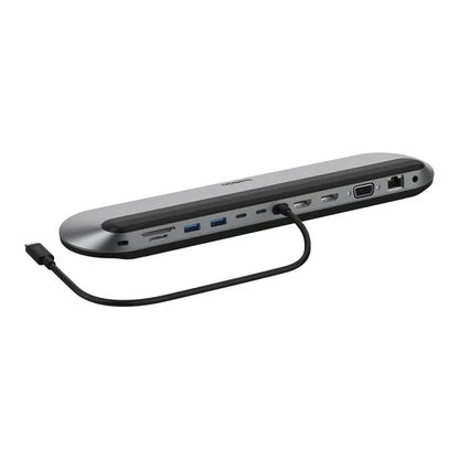 Belkin Connect Universal USB-C 11-in-1 Pro Dock+USB-C Cable(13.7')- Grey(INC014btSGY),100W PD,3xD...