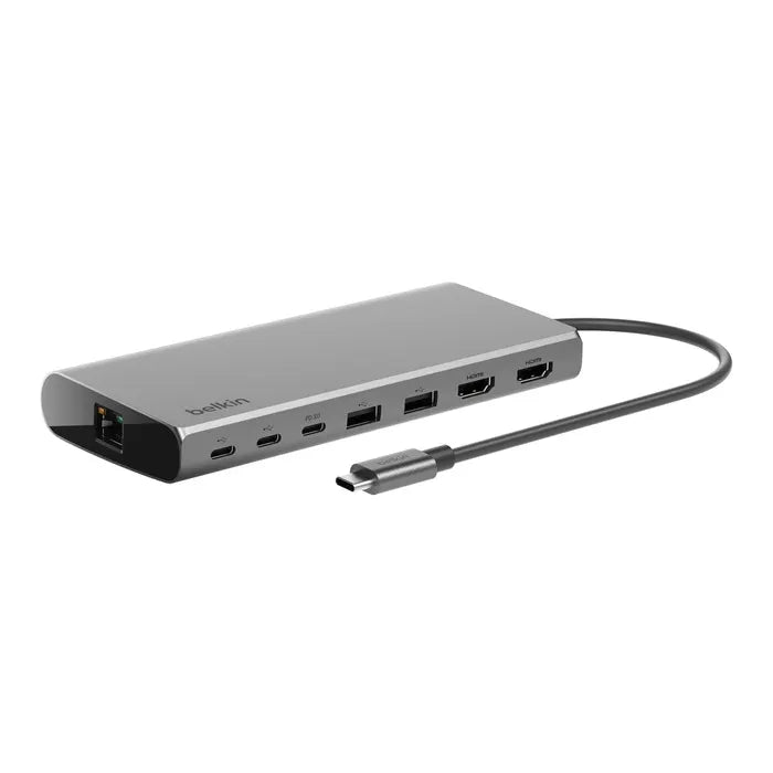 Belkin Connect Universal USB-C 8-in-1 Dual Display Core Hub -Space Grey(INC015btSGY-CZ),100W PD,D...