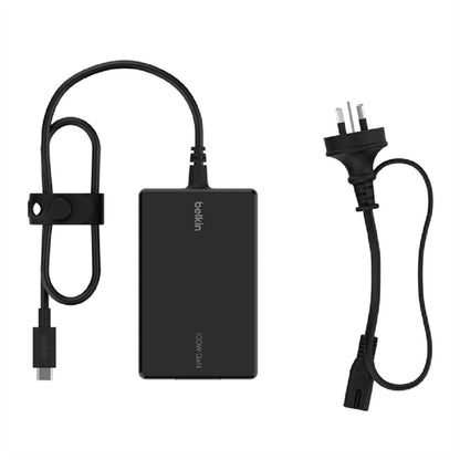 Belkin Connect USB-C Core 100W GaN Power Adapter + USB-C Cable (1.5M) - Black (INC016auBK), Compa...