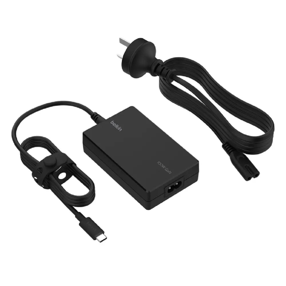 Belkin Connect USB-C Core 100W GaN Power Adapter + USB-C Cable (1.5M) - Black (INC016auBK), Compa... - Image 2