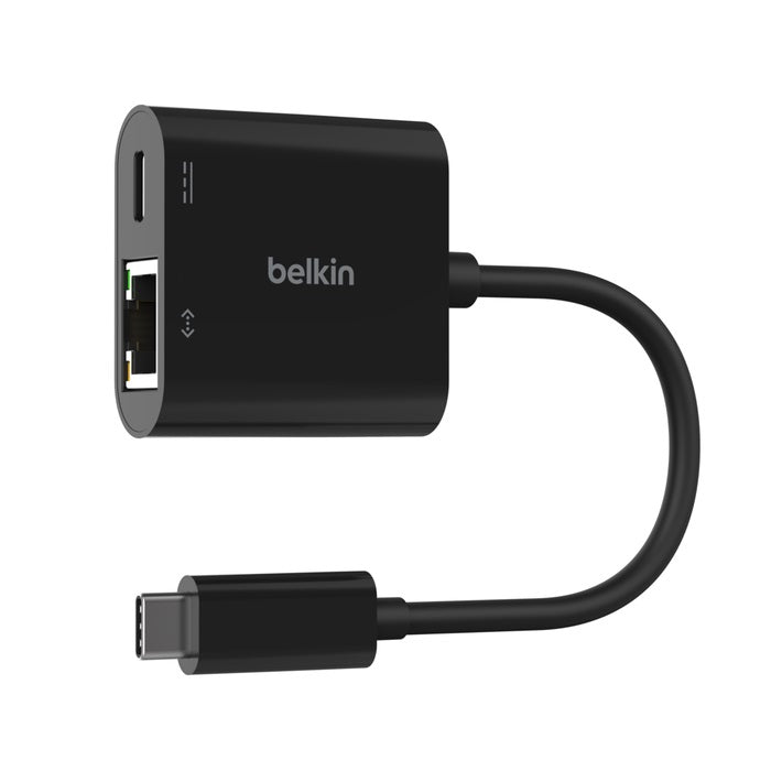 Belkin Connect USB-C to Ethernet + Charge Adapter - Black (INC019BTBK),100W,Ethernet Connection S... - Image 4
