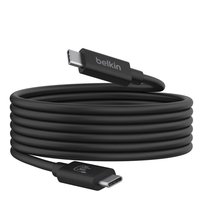 Belkin Connect USB4 USB-C to USB-C Cable (2M) - Black (INZ004BT2MBK), 5A/240W, 20Gbps,4K@60Hz, Th... - Image 2