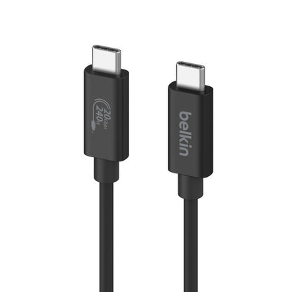 Belkin Connect USB4 USB-C to USB-C Cable (2M) - Black (INZ004BT2MBK), 5A/240W, 20Gbps,4K@60Hz, Th... - Image 3