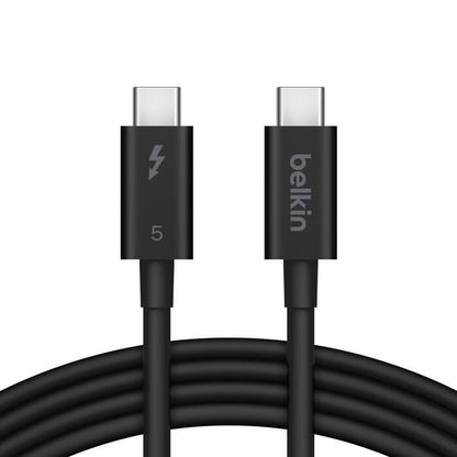 Belkin Connect Thunderbolt 5 USB-C to USB-C Cable (1M) - Black (INZ005fq1MBK), 5A/240W, 80Gbps, 8...