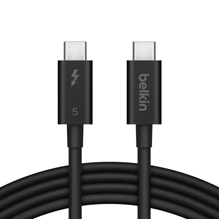 Belkin Connect Thunderbolt 5 USB-C to USB-C Cable (1M) - Black (INZ005fq1MBK), 5A/240W, 80Gbps, 8...