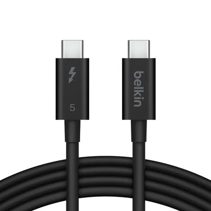 Belkin Connect Thunderbolt 5 USB-C to USB-C Cable (1M) - Black (INZ005fq1MBK), 5A/240W, 80Gbps, 8...