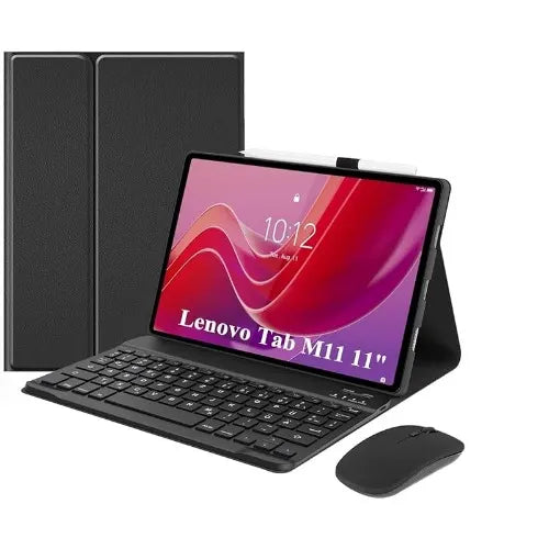 USP Lenovo Tab M11 (11') Keyboard + Case Black, Magnetic, PU Leather Covering, Front  Rear Facing...